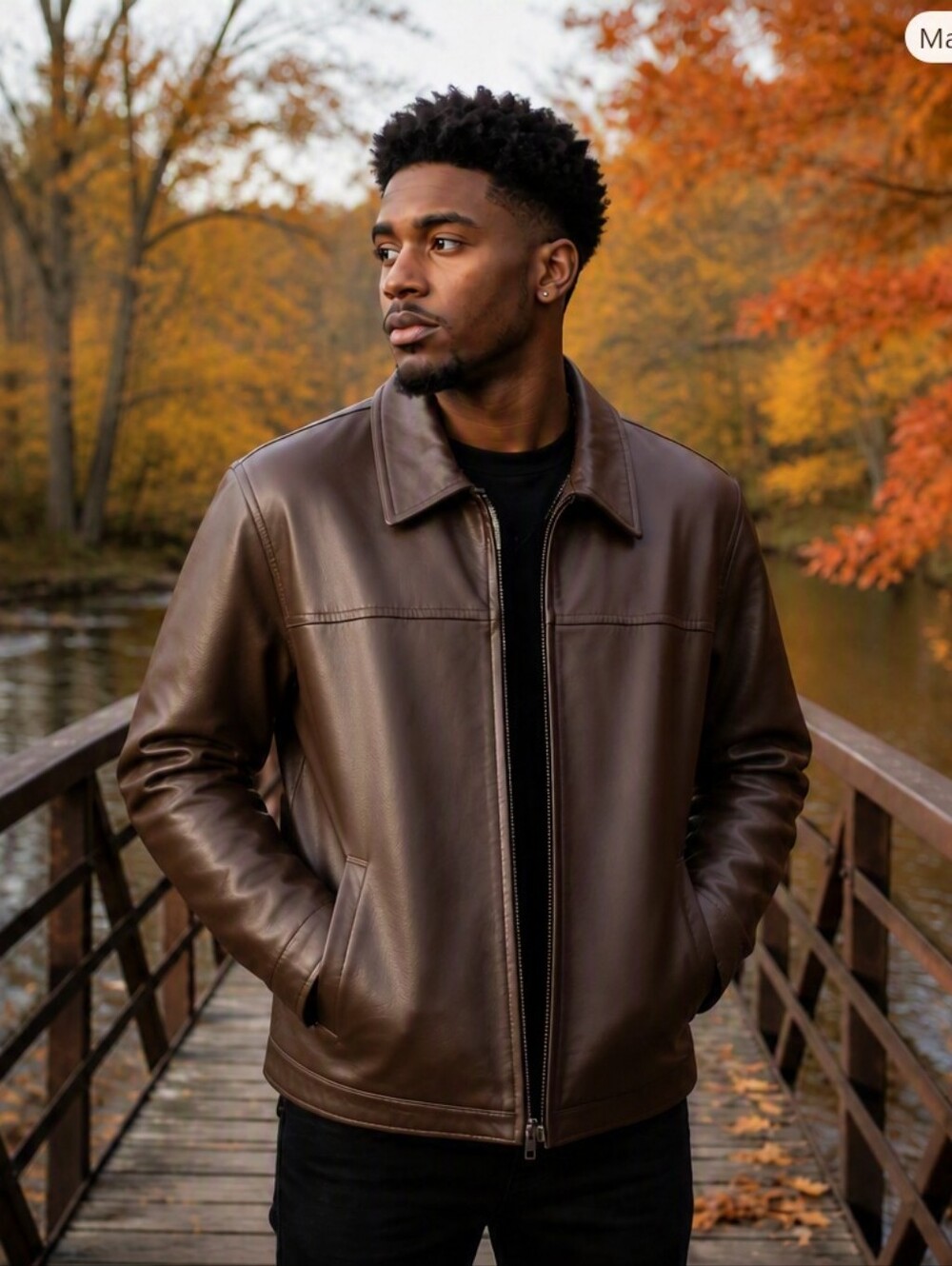 Leather jacket (Brown)
